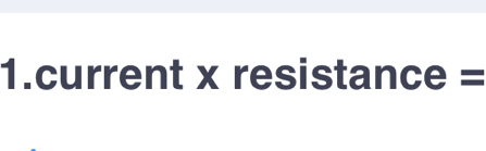 current x resistance =