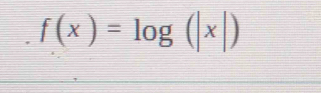 f(x)=log (|x|)