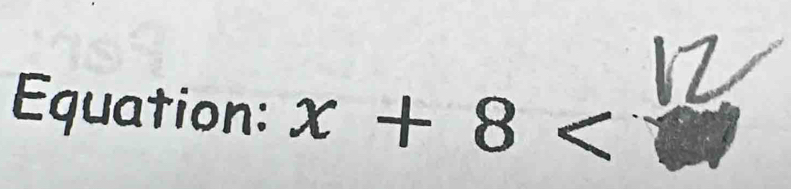 Equation: x+8