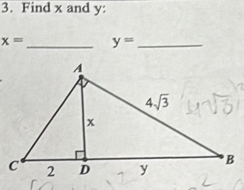 Find x and y:
x=
_ y= _