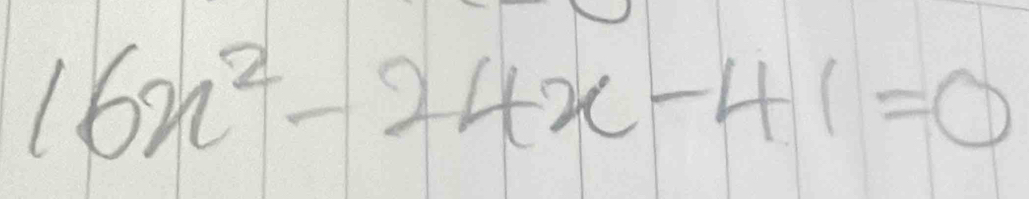 16x^2-24x-41=0