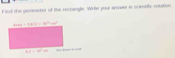 Find the perimeter of the rectangle. Write your answer in scientific notation.