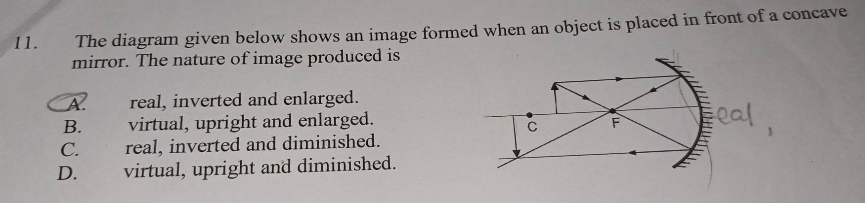 Solved: The diagram given below shows an image formed when an object is ...