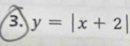 y=|x+2|