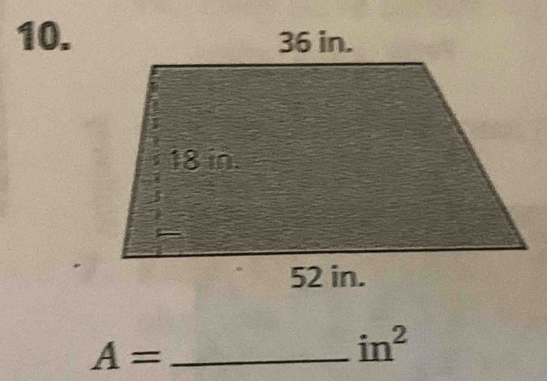 A= _
in^2