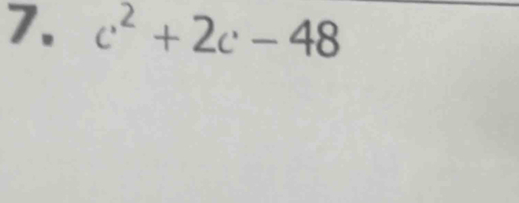 c^2+2c-48