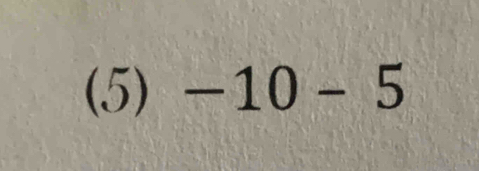 (5) -10-5