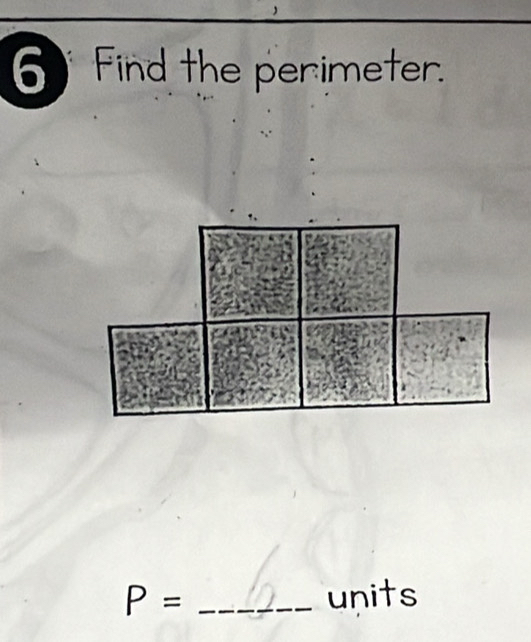 Find the perimeter.
P= _units