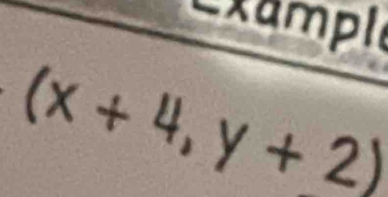 Example
(x+4,y+2)