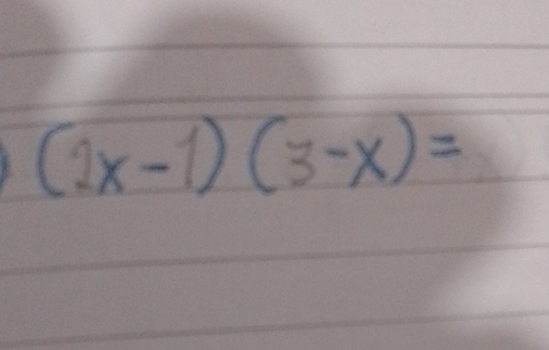 (2x-1)(3-x)=