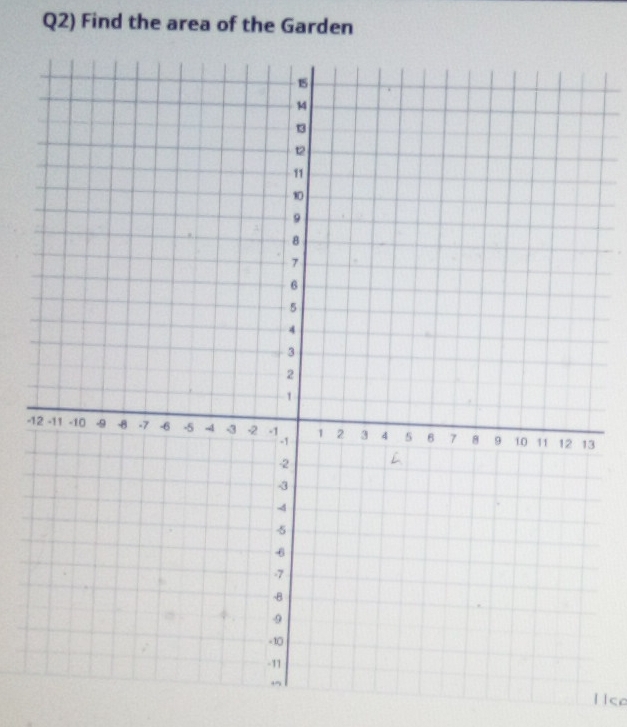 Q2) Find the area of the Garden
-13