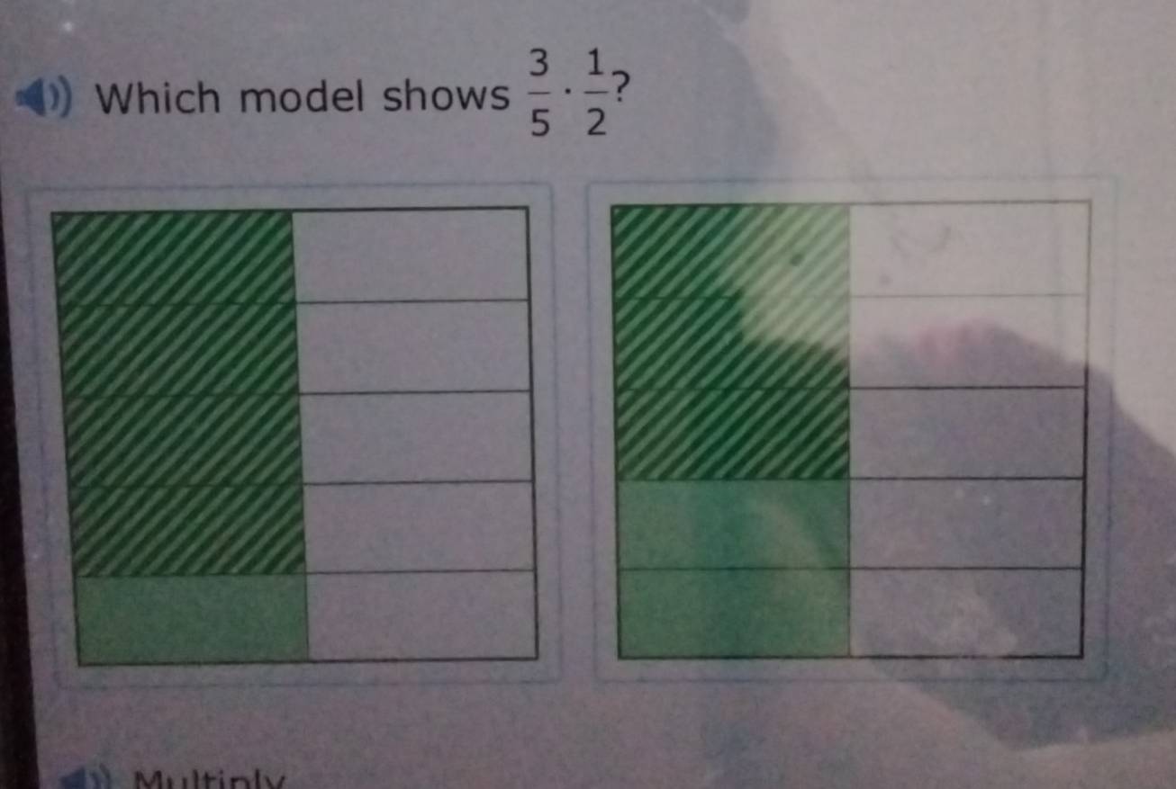 Which model shows  3/5 ·  1/2 
Multinly