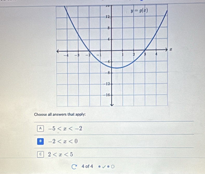 Choose
A -5
-2
C 2
4 of 4