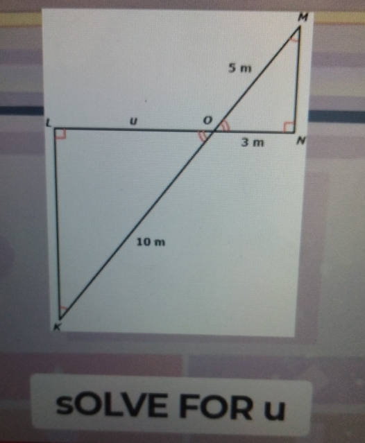 sOLVE FOR u