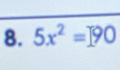 5x^2=190