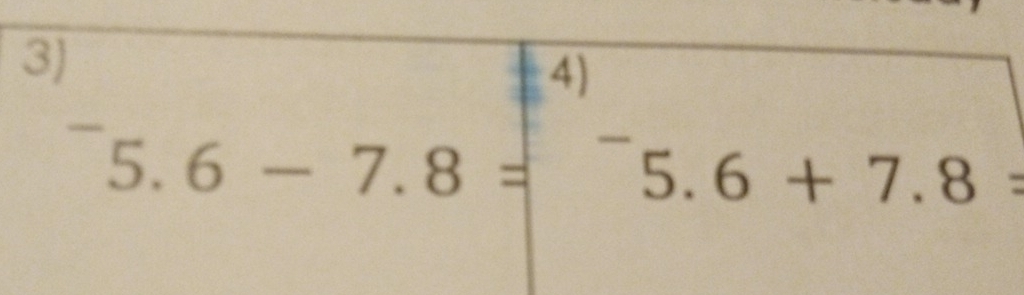 3J 
4) 
5. 6-7.8=-5.6+7.8=