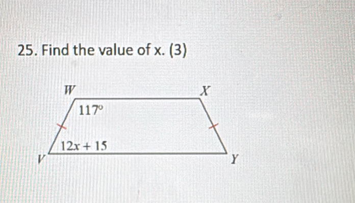 Find the value of x. (3)