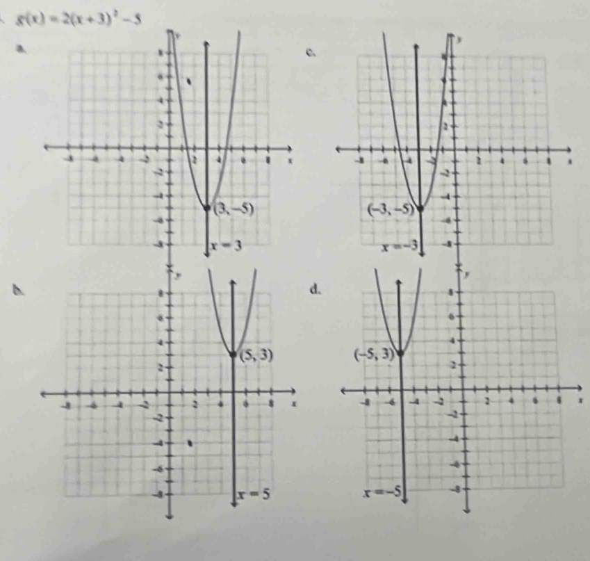 g(x)=2(x+3)^2-5
a
c.
 
d.
r