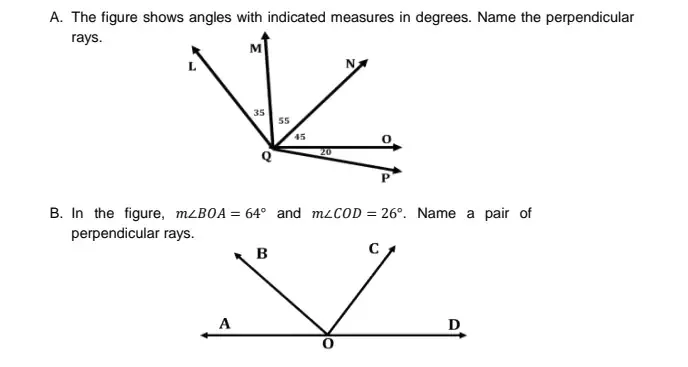 Solved: The figure shows angles with indicated measures in degrees ...