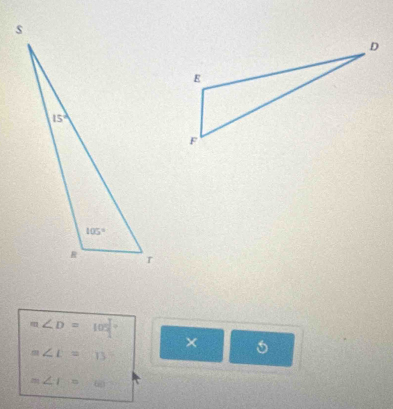 m∠ D= 105°
×
m∠ L=63

m∠ I= (-6)^- 1/2 