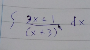 ∈t frac 3x+1(x+3)^4dx