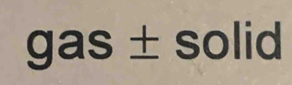 gas ± solid