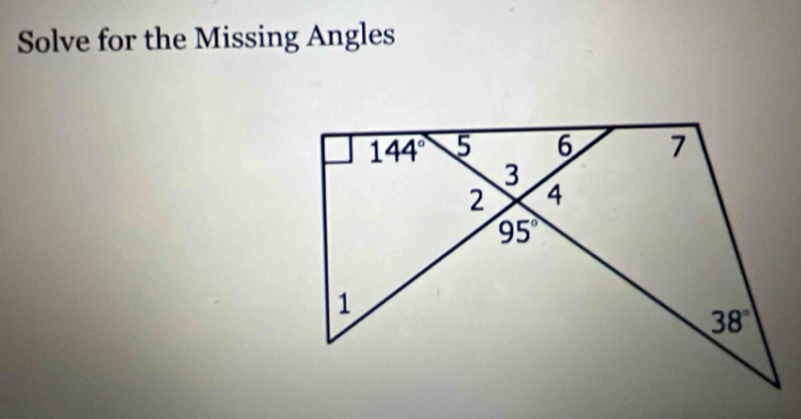 Solve for the Missing Angles