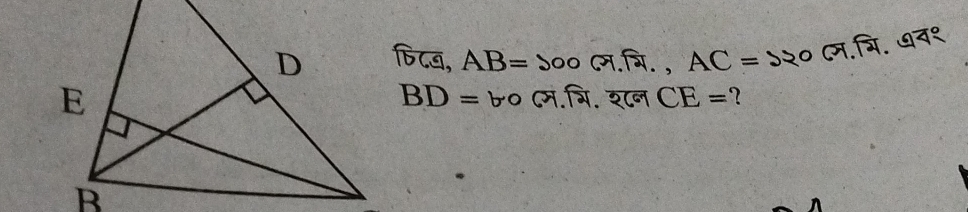 Gि८, AB=300 AC=SQ
BD= 1^^* 0'O म तरि. शन CE=