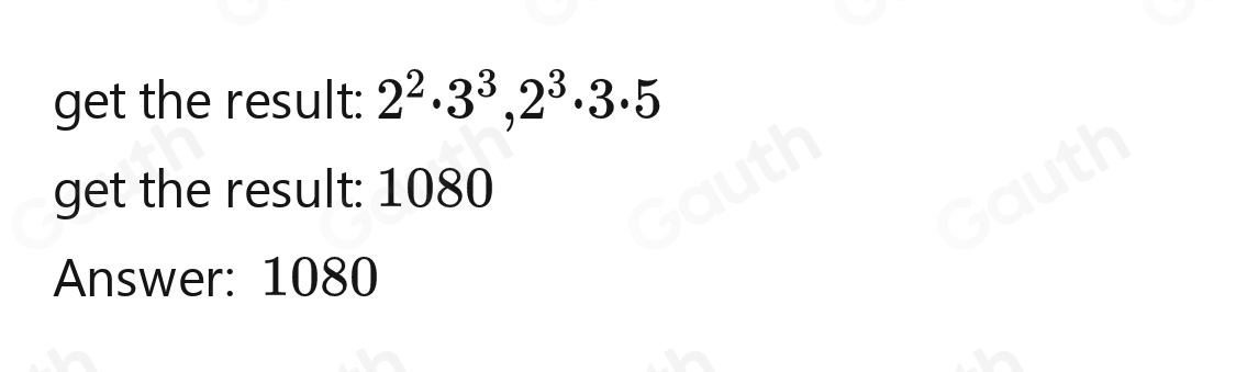 Solved: Find the Lowest Common Multiple (LCM) of 108 and 120 [Math]