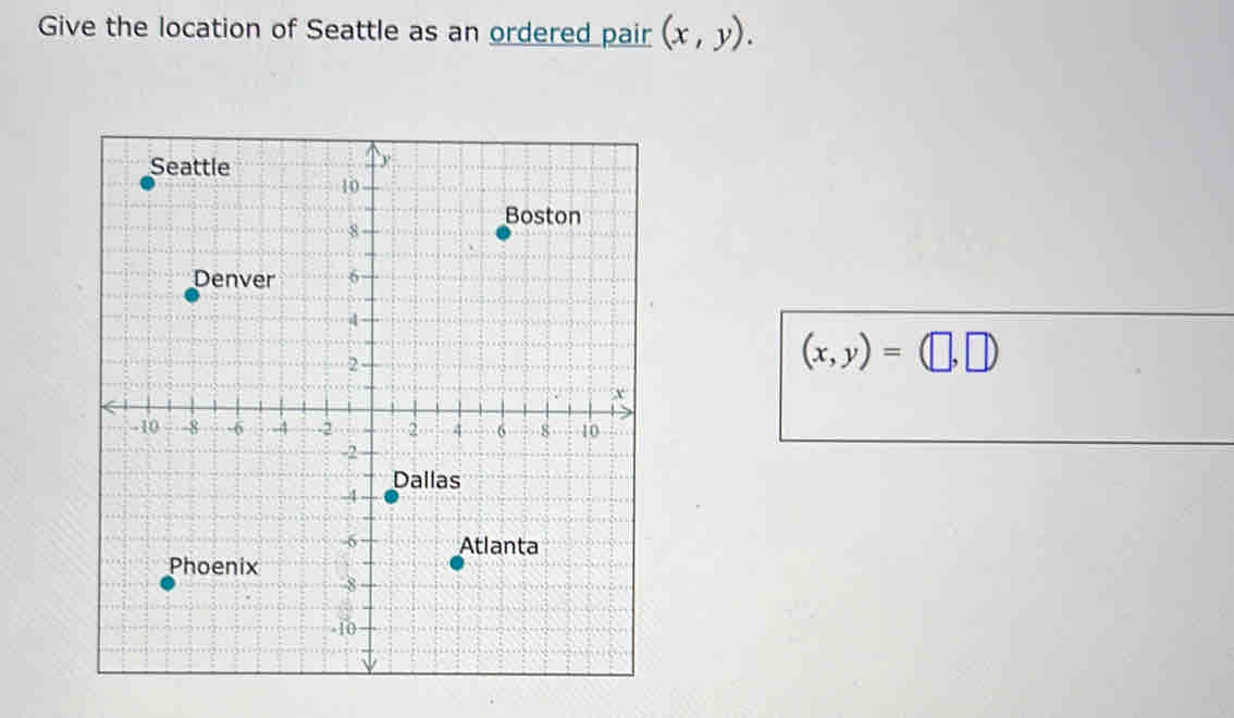 Give the location of Seattle as an ordered pair (x,y).
(x,y)=(□ ,□ )