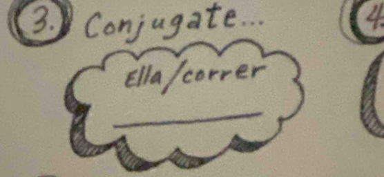 Conjugate. 4 
Ella/correr