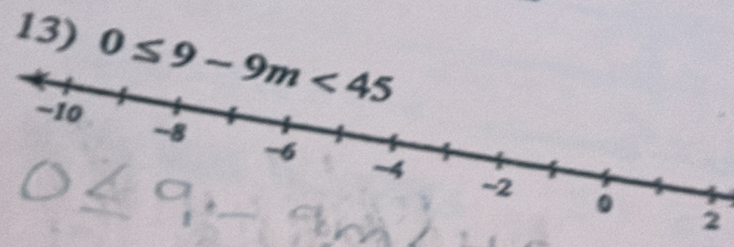 0≤ 9-9m<45</tex> 
2