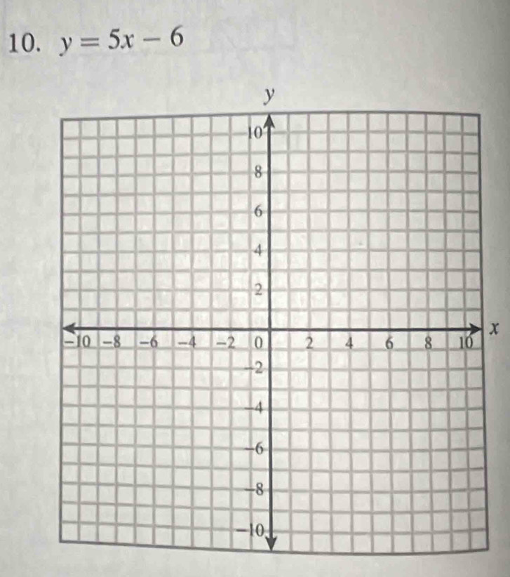 y=5x-6
x