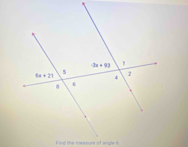 Find the measure of angle 6