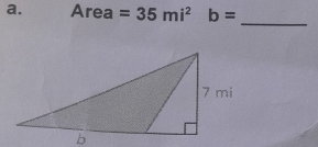 Area =35mi^2b=
_