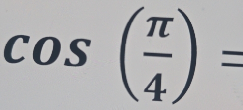 cos ( π /4 )=