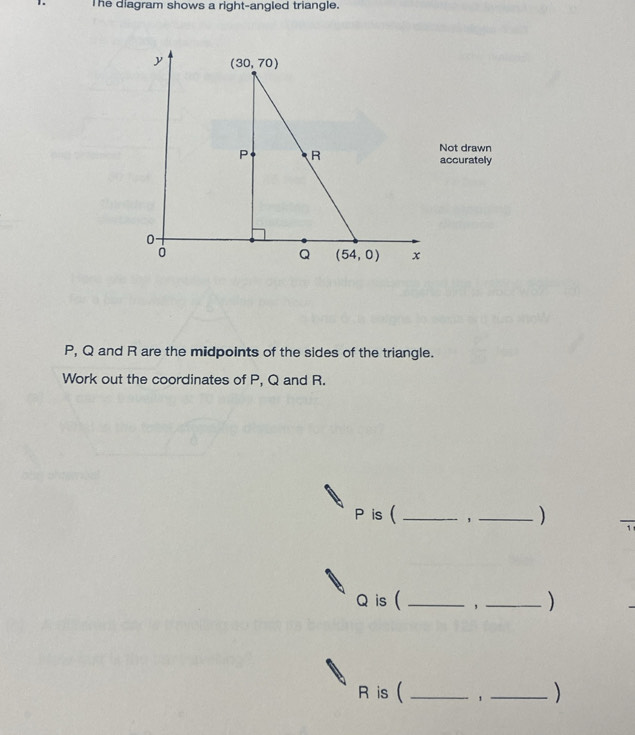 Solved: 1 . The diagram shows a right-angled triangle. Not drawn ...