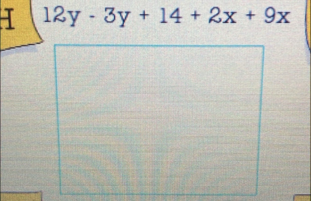 12y-3y+14+2x+9x