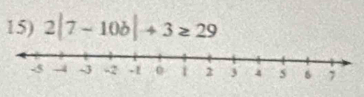 2|7-10b|+3≥ 29