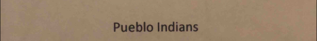 Pueblo Indians