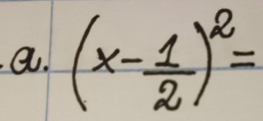 (x- 1/2 )^2=