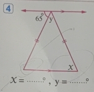 4
X= ·s° _ , y= ...^circ  _