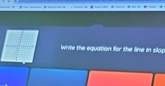 Write the equation for the line in slop