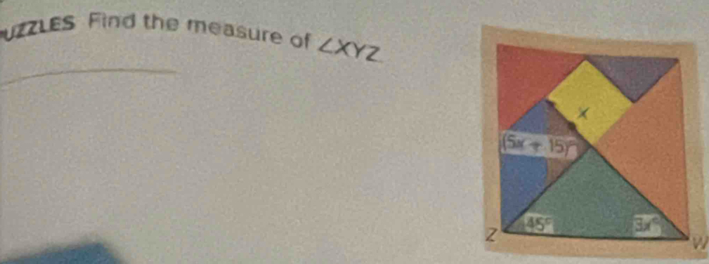 uzZLES Find the measure of ∠ XYZ