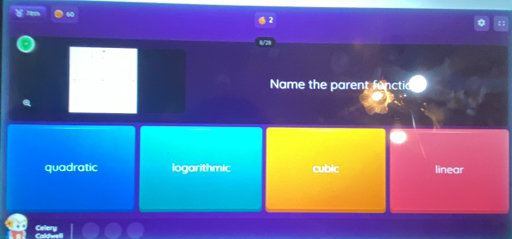 Name the parent functic
quadratic logarithmic cubic linear