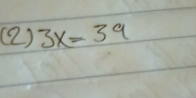 (2) 3x=39