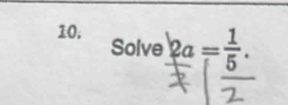 Solve a = ह.