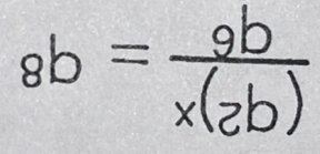 8b= 9b/x(2b) 