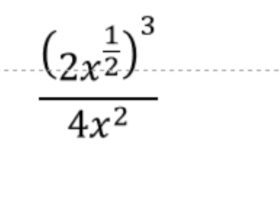 frac (2x^(frac 1)2)^34x^2