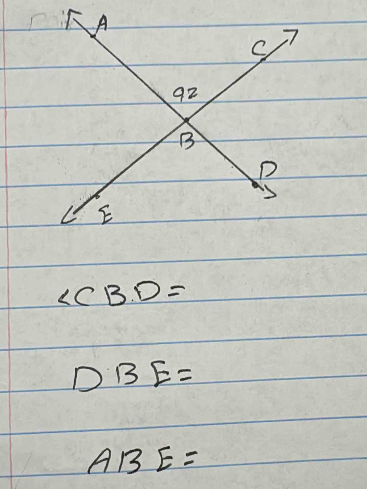 ∠ CBD=
DBE=
ABE=